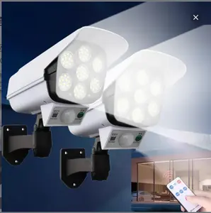 easter sale 1PC / 2 PC 1:1 Simulated Security Camera Light | Solar Powered | Motion Sensor and Remote Control Included | IP65 Waterproof | LED Anti-Scare Light, Suitable for Home/Garden, Durable Plastic Material aluminum housing lighting yard cosy turkish
