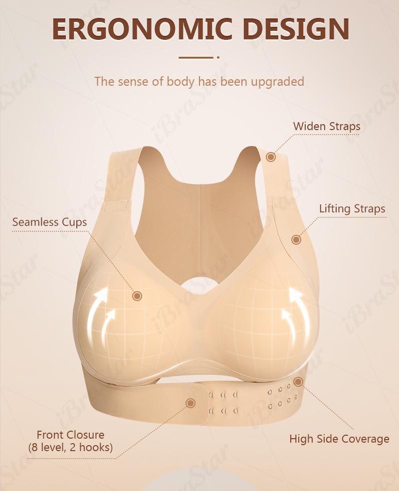 【Postural correction】 Full-Coverage Lift & Align Wireless Bra, Enhanced Shoulder and Back Support, Perfect for Gym, Pilates, Yoga, Office Wear and Long-Hour Daily Comfort