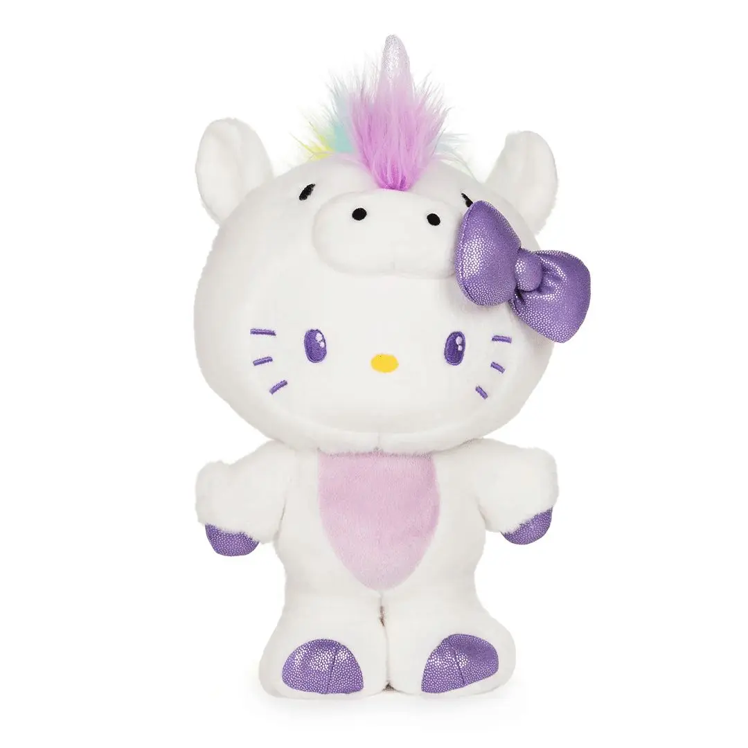 GUND Sanrio Hello Kitty Unicorn 9.5-in Stuffed Toy, Hand Washable Plush Doll for Kids (Toys & Hobbies), Hand Wash, 9.5 Inches, Kawaii Aesthetic, Free-Standing, Unicorn Sparkle, Plush Animal Stuffed Toys