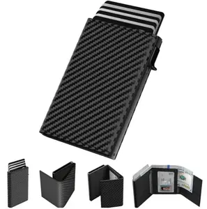 RFID Automatic Pop-Up Card Aluminum Alloy Card Holder / Wallet