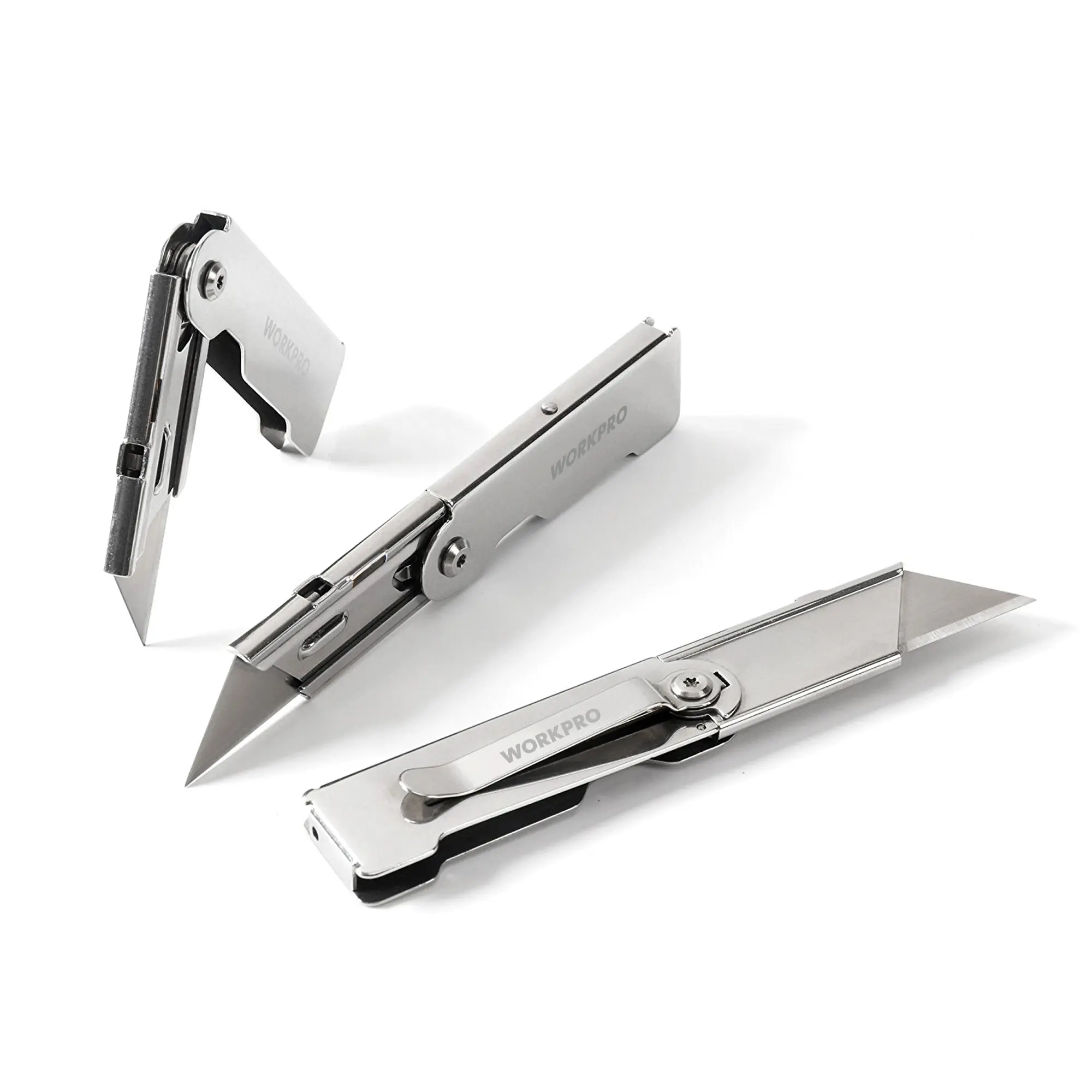 #backtoschool WORKPRO 3-Count Quick Change Folding Pocket Utility Knife Set with Belt Clip