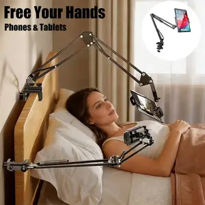Tablet Stand Phone Holder iPad Holder for Desk Mount Kindle Holder for Bed Gooseneck Phone Tablet Holder Mount Phone Stand for iPhone iPad Mini 7 Kindle 4-11" Device