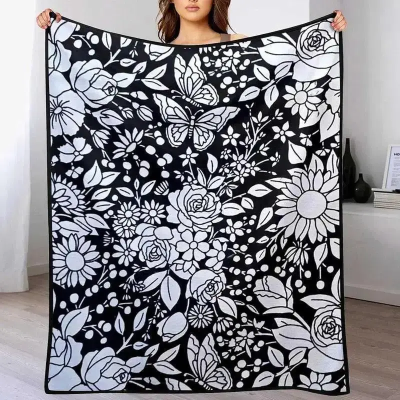 Color Fillable DIY Blanket Ultra Soft Flannel Creative Art Craft Kit Cozy Warm Bedroom Couch Sofa Decor Birthday Christmas Gift for Kids Teens Adults Men Women Artists Home Office Travel Birthday Anniversary Holiday Christmas Halloween