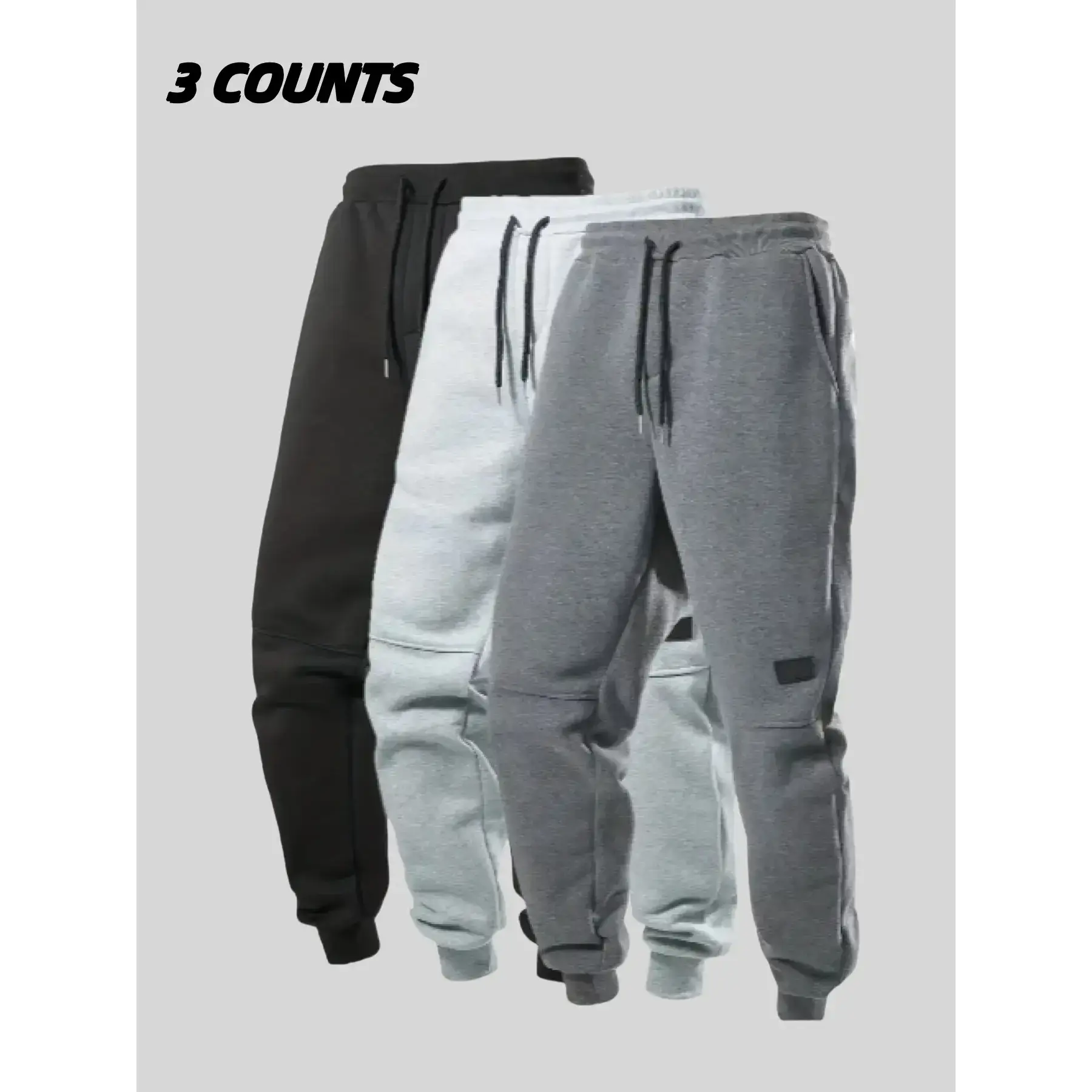 1 piece of men's solid color casual sports pants, comfortable loose pants for autumn and winter, street style drawstring jogging pants, sports underwear