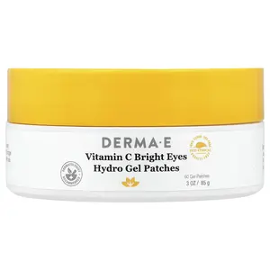 DERMA E Vitamin C Bright Eyes Hydro Gel Patches, For All Skin Types, 60 Gel Patches