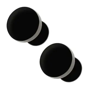 COMFY EARRINGS Modern Circles Black-Plated 316L Surgical-Grade Stainless Steel Earrings 8.0 mm Diameter 18 Gauge Posts for All Occasions