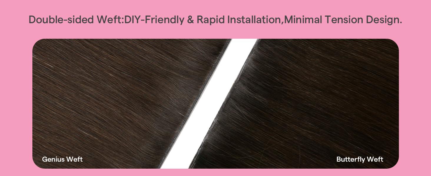 [24inch only $99] Youngsee 16-28 inches butterfly weft hair extensions ovo weft genius pu weft  hole butterfly  hair extensions human hair XO weft human hair extensions straight hair real human