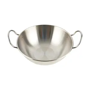 LIVING GLORY Korean 304 Stainless Steel Double Ear Bowl - Food Grade, Durable, 19cm, Ideal for Rice, Soup, Kitchenware