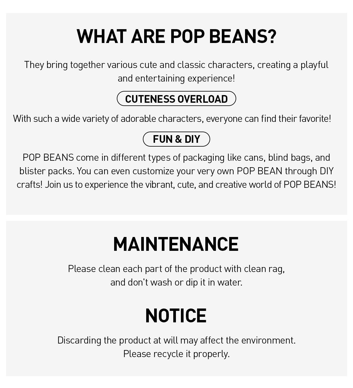 POP MART POP BEAN Fluffy & Cozy Series Blind Bag（1 PC Per Pack）