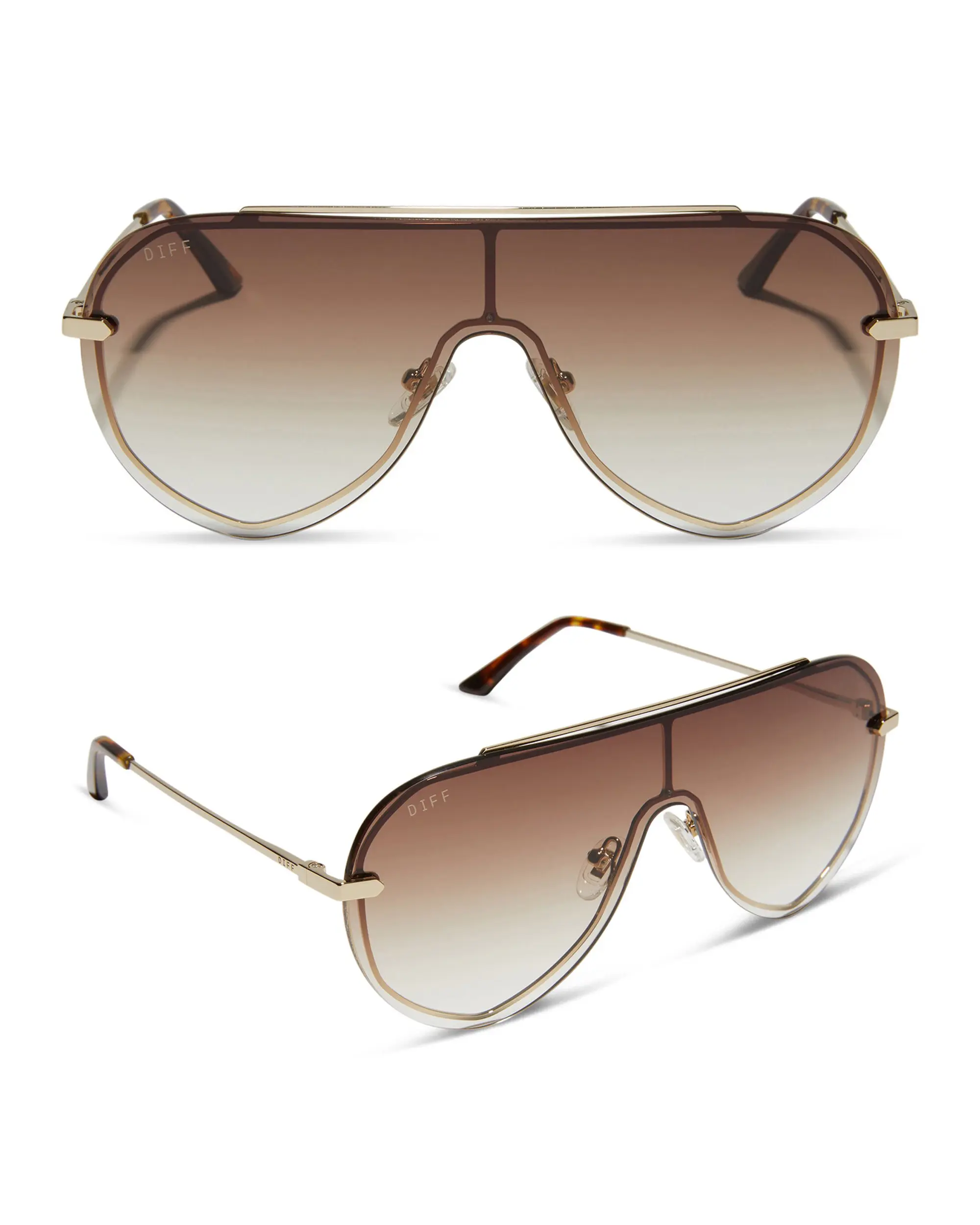 DIFF Imani Oversized Shield Designer Sunglasses DIFF Imani Oversized Shield Designer Sunglasses