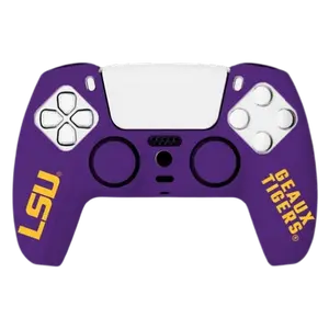 Official LSU PS5 Controller Grip Cover Purple & Gold Anti-Slip Silicone Full Coverage Consol | VarsityGripz