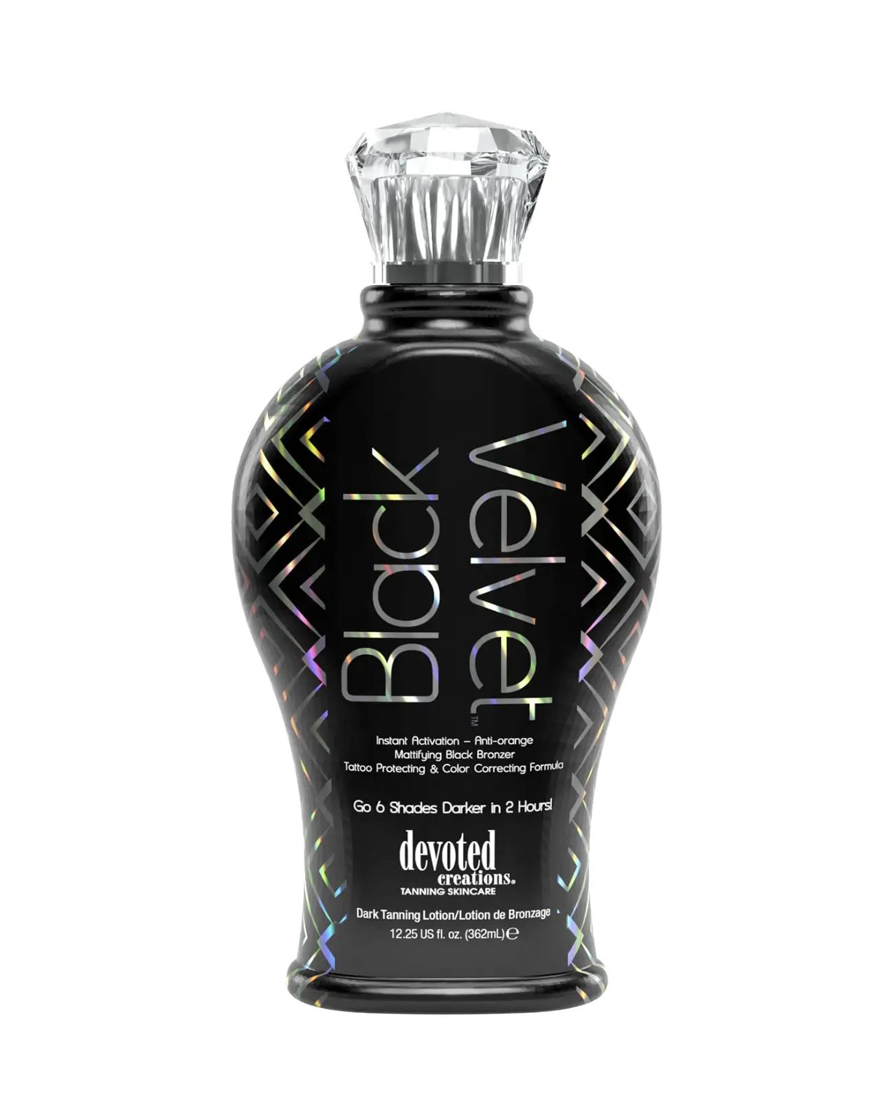 Devoted Creations Black Velvet Anti-Orange Mattifying Black Bronzer Tanning Lotion 12.25 oz
