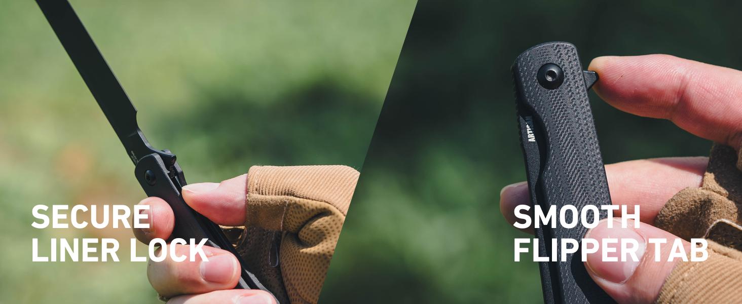 ARTISANCUTLERY Orthodox V2 Pocket Knife, 3.54" AR-RPM9 Steel Blade G10 Handle Folding Knife for Christmas gift, Camping Hiking, 1883P Natural Green(New Version)