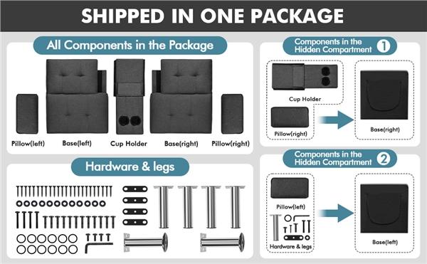 Yaheetech Convertible Fabric Futon Sofas&Sofa Bed with 2 Throw Pillows & Drop-down Cup Holders, 3-In-1 Adjustable Futon Couch Yaheetech Convertible Fabric Futon Sofas&Sofa Bed with 2 Throw Pillows & Drop-down Cup Holders, 3-In-1 Adjustable Futon Couch