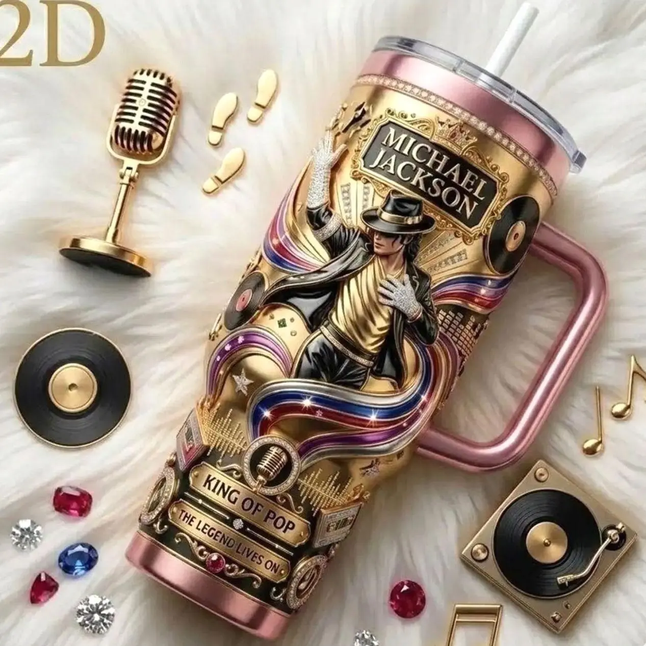 Michael Jackson Tumbler, MJ Tumbler, King of Pop Cup