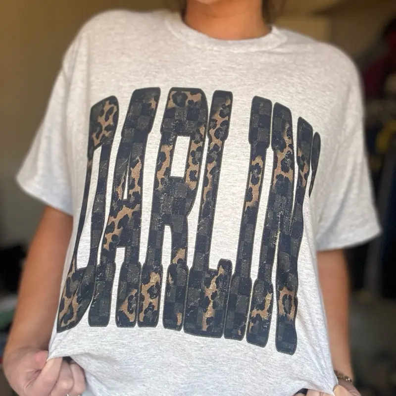 Darlin leopard Graphic Top