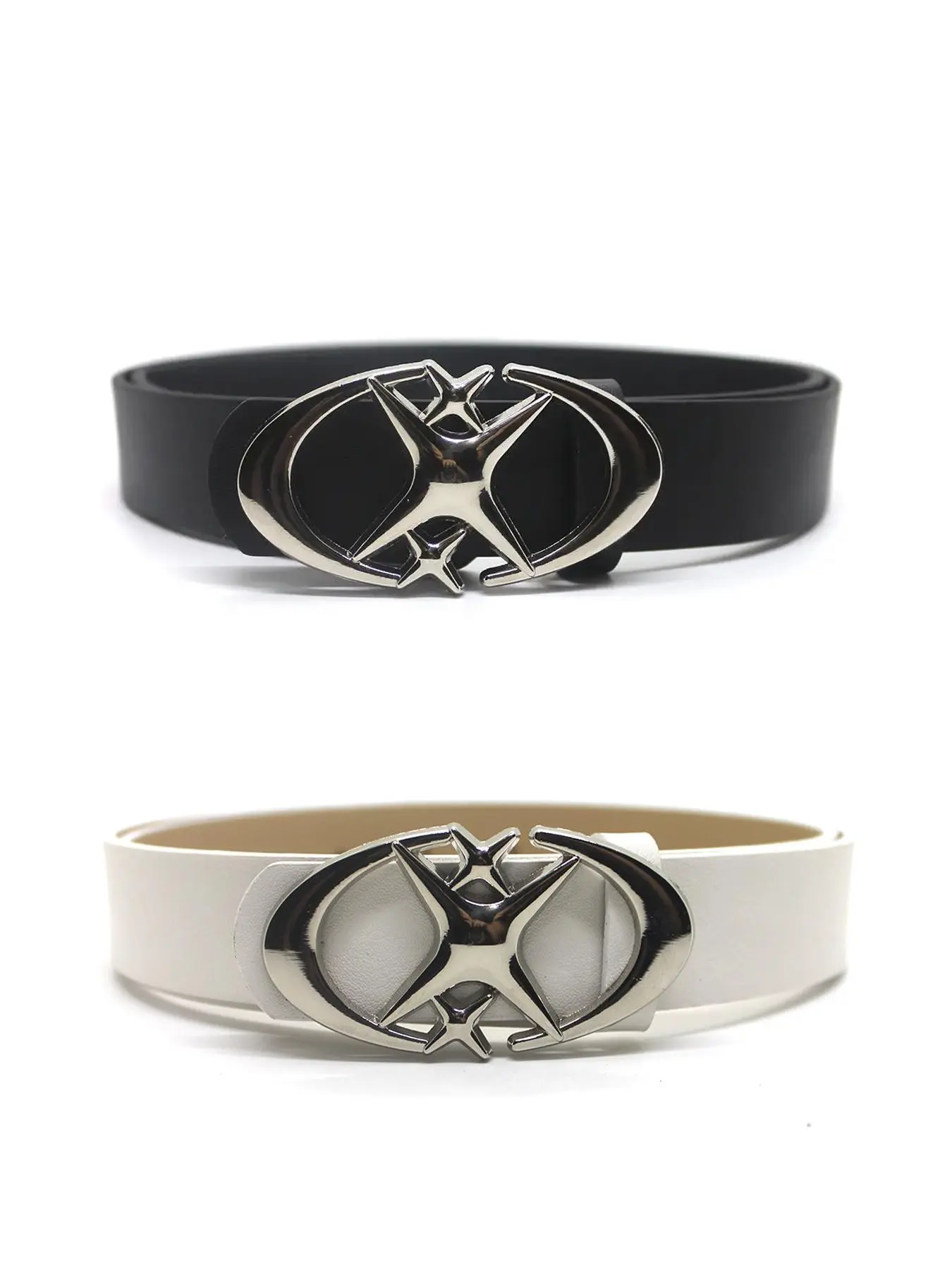 2pcs/3pcs Oval Cross Metal Buckle Belt, Fashion Simple Casual Jeans Belt for Men and Women, Ideal for Gifts, All Seasons PU Material, Styling Cross Belt