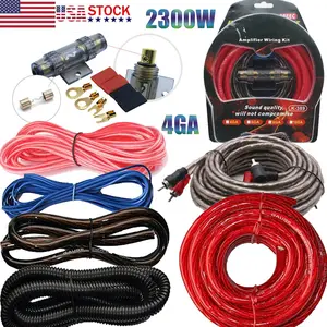 4 Gauge OFC Amp Kit for Up to 2000W Systems 15ft CCA Power Wire RCA Speaker Cable Universal Car Audio Upgrade