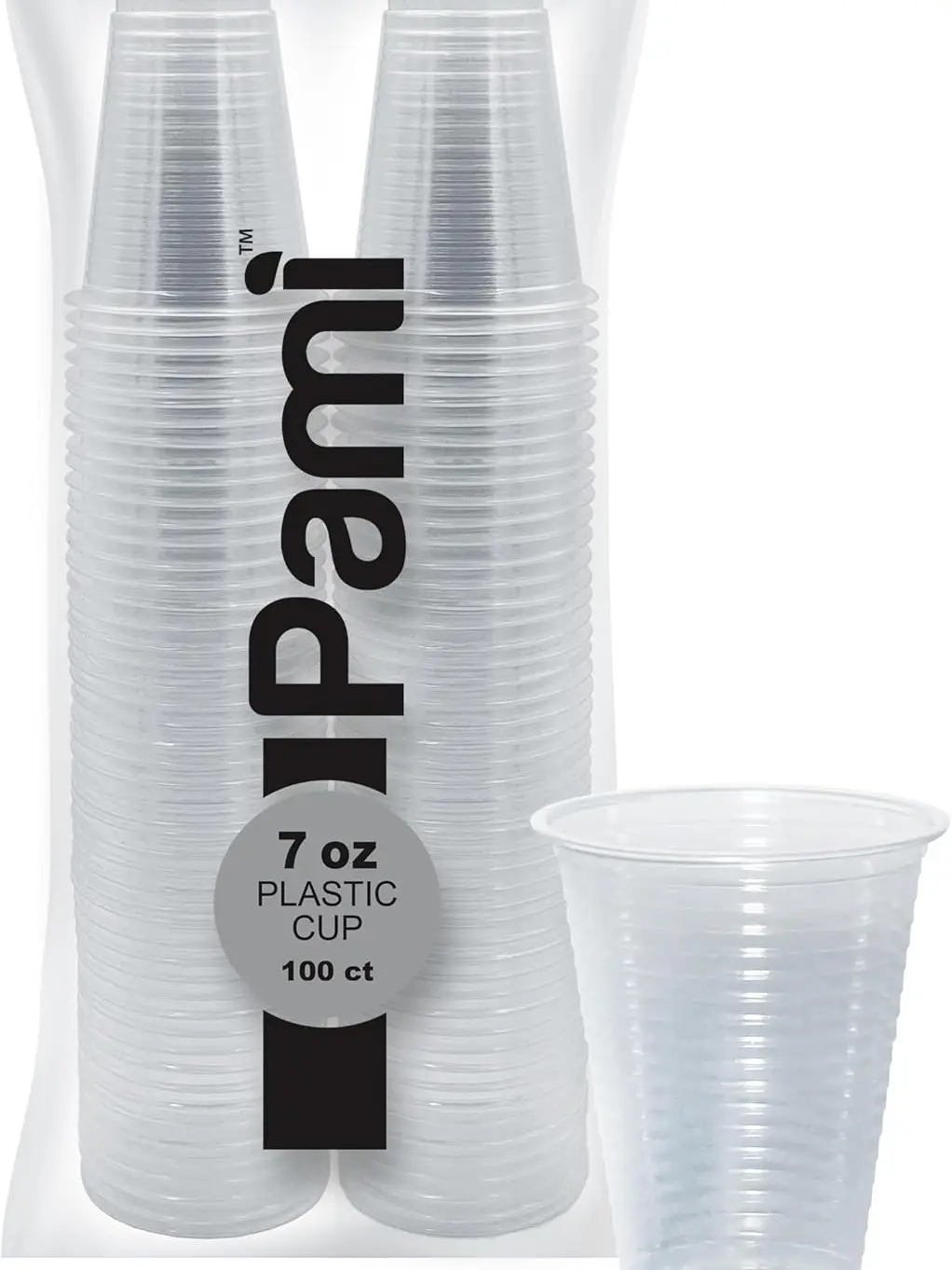 100 Pack 7oz White BPA-Free Heavy-Duty Disposable Plastic Party Cups, Cold Drink Cups for Parties, BBQ, Everyday Use, Bagged, Drinks