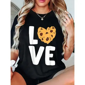 100% Cotton I Love Cookies Kawaii Chocolate Chip Cookie T-Shirt