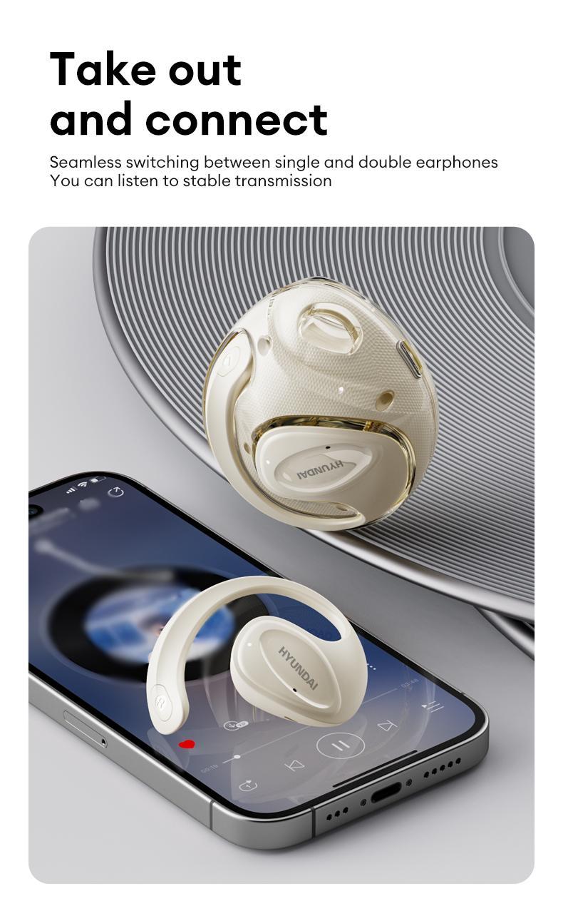 HYUNDAI X15 Ultra Bible Prayer Wireless Headphones with Bluetooth 6.0, App-Based Prayer & Scripture Audio, OWS Waterproof Sport Design, Noise Reduction, Built-in Mic, Audio Earbuds for Music & Phone Calls, Compatible with Android & iOS