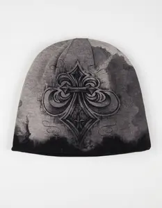 AFFLICTION  Mens Vengeance Reversible Beanie, Black Combo