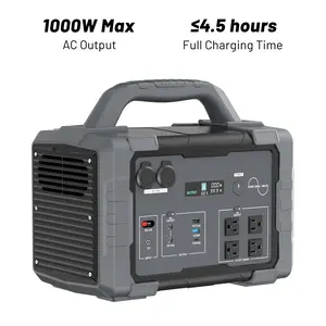 1000W/1024Wh Portable Power Station 200W/400W Solar Panels are Available for Selection, Fast Charging Lithium Battery, 120V/1000W 4 AC Outlets & USB Ports, Ideal for Camping, RV, Hunting, Fish,and Emergency Outdoor Use led lights