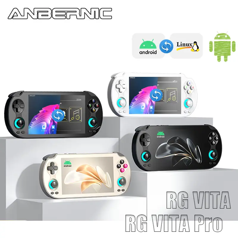 ANBERNIC RG VITA-RG VITA Pro Handheld Game Console, 5000mAh Android OS Video Gaming Player for Gamers & Console Gamers, Bluetooth-Supported Tools and Gadgets, Cool Gadgets Gift #SummerVibes