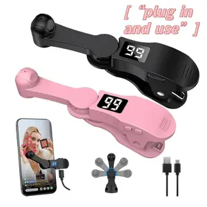 Auto Clicker Device for Smart Phone - (Use when charging) with LED Display Adjustable Speed Silent Operation for Gaming Live Broadcasts USB Powered Continuous Click Simulation Gift Screen