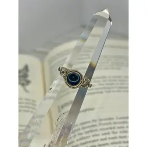 Blue Goldstone Sterling Silver Ring | US Size  7.5