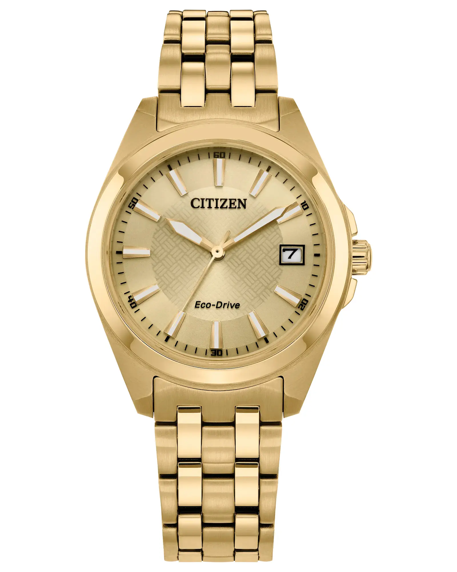 Citizen Eco-Drive Peyten Women's Stainless Steel Wristwatch, Elegant Round Dial Analog, Champagne Dial Fashion Accessory for Women, EO1222-50P