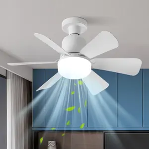Ceiling fan light with three speeds, E27 socket, remote control