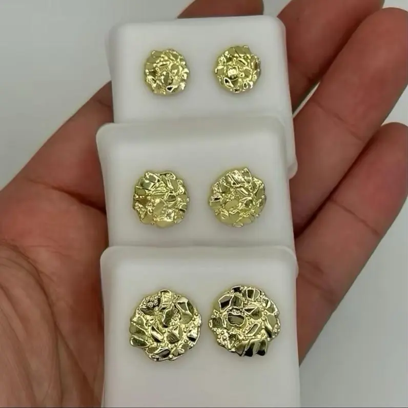 Gold Nugget Earrings - Unisex