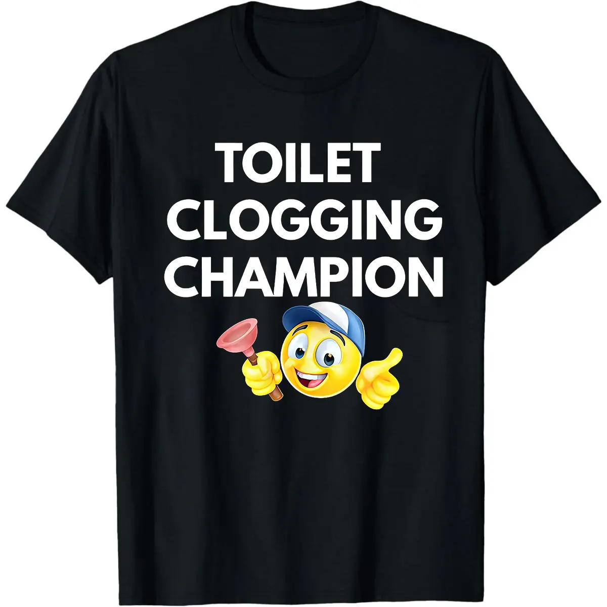 Funny Meme Tshirt, Toilet Clogging Champion, Humor Tshirt, Funny Gift, Out Of Pocket Humor, Satire Shirt, Y2K Edgy Joke, Dank Meme