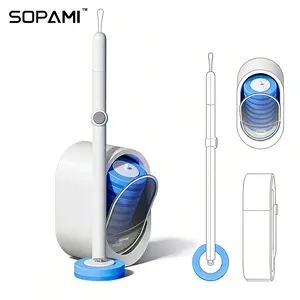 SOPAMI Toilet Scrubber Kit with Self-Cleaning Disposable Pads – No Pre-Rinse, No Mess, No Odor , Simplifies Bathroom Hygiene