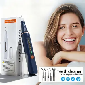 Ultrasonic Dental Cleaner, Tartar Remover, Oral Cleansing Kit, Dental Calculus Remover, Rechargeable with LED Illumination & 5 Adjustable Modes, Home Oral Care Tools, Teeth Whitening Instrument, Father's Day Gift cleaning tool