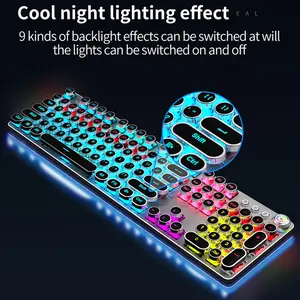 mechanical keyboard wirh lighting effect and custom scroll