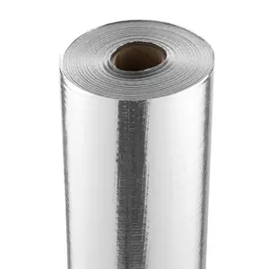 VEVOR Double Reflective Insulation Roll,  Woven Fabric Radiant Barrier, 6.5 Mil 48 in x 250 ft, Aluminum Foil PE Woven Cloth Heat Reflective Shield, Thermal Insulation Roll for Window RV Roof