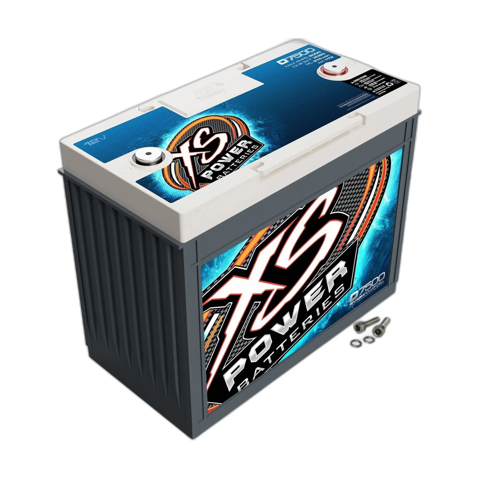 XS Power D7500 Group GC12 12V AGM Car Audio Battery for Car Electronics Systems