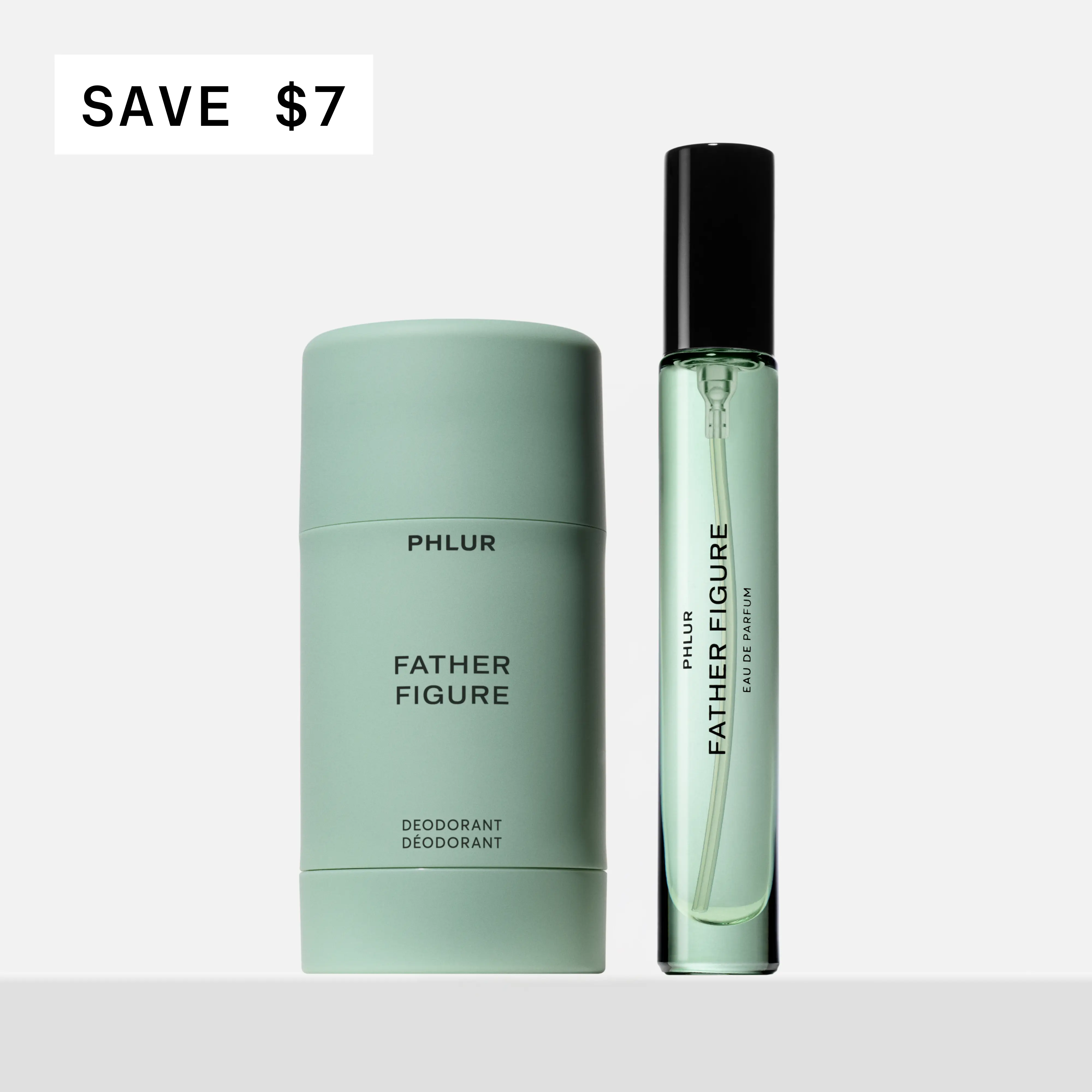 PHLUR Father Figure Layering Duo - Natural Deodorant + Eau de Parfum Set - 48-Hour Odor Protection, Aluminum Free