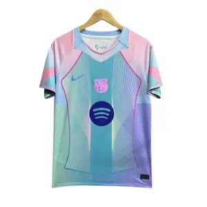 Blue Pink BAR Aurora Special Limited Edition Short Sleeve Soccer Shirt, Blue Pink BAR Aurora Special Limited Edition Football Jersey