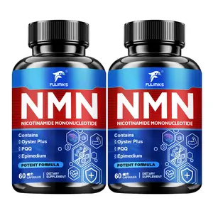 NMN Supplement – 4-in-1 NAD Supplement with NMN, Oyster Peptide, PQQ, HornvGoat Weed, Max Absorbency & Fast-Acting NMN Supplement, Supports Cellular Energy & NAD+ Levels, Muscle, Anti-Aging, Longevity - 2 Bottles