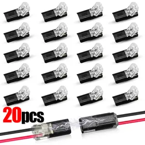 Quick Splice Solderless Connectors – 2-Pin Snap-in for LED Strips, Cars & Low Voltage Use, Available in 20pcs or 50pcs for DIY Projects, A Great Gift for Home Use