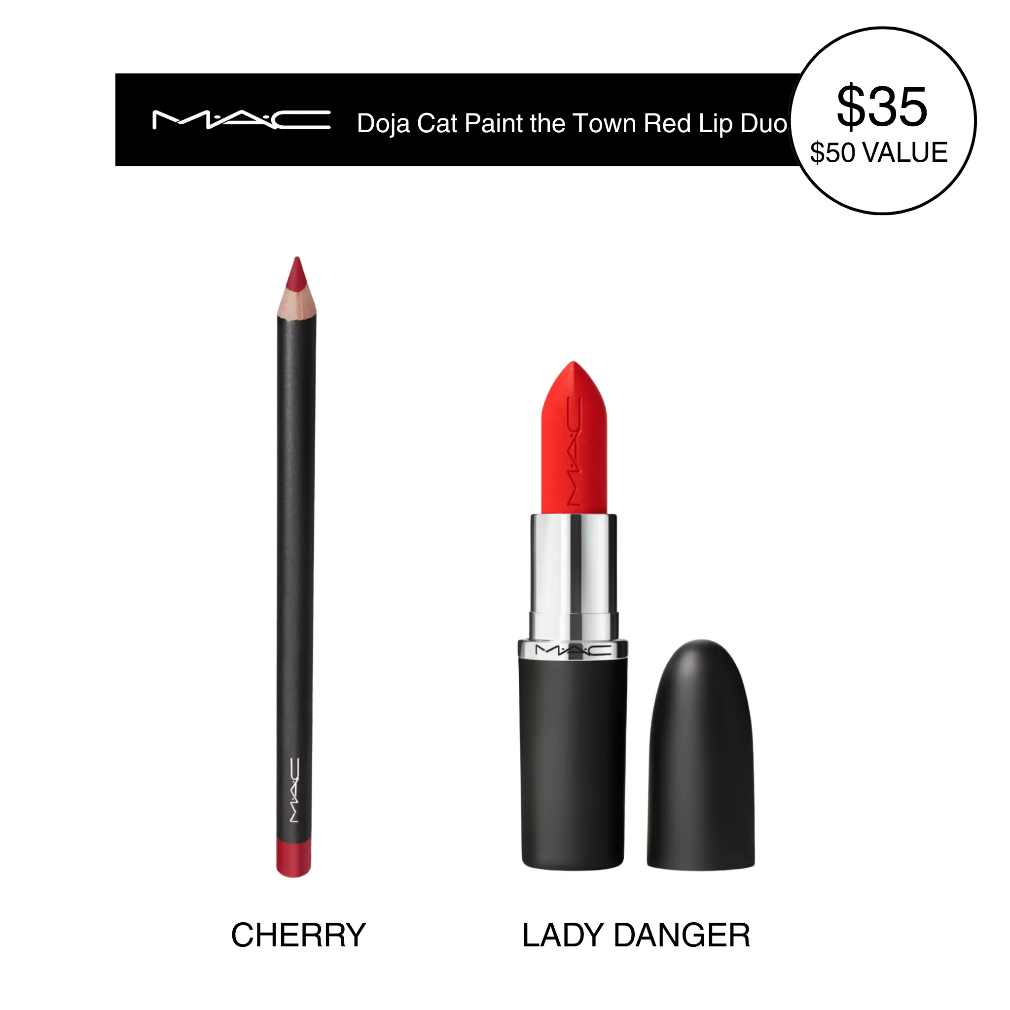 MAC Doja Cat Paint the Town Red Lip Duo MAC Doja Cat Paint the Town Red Lip Duo