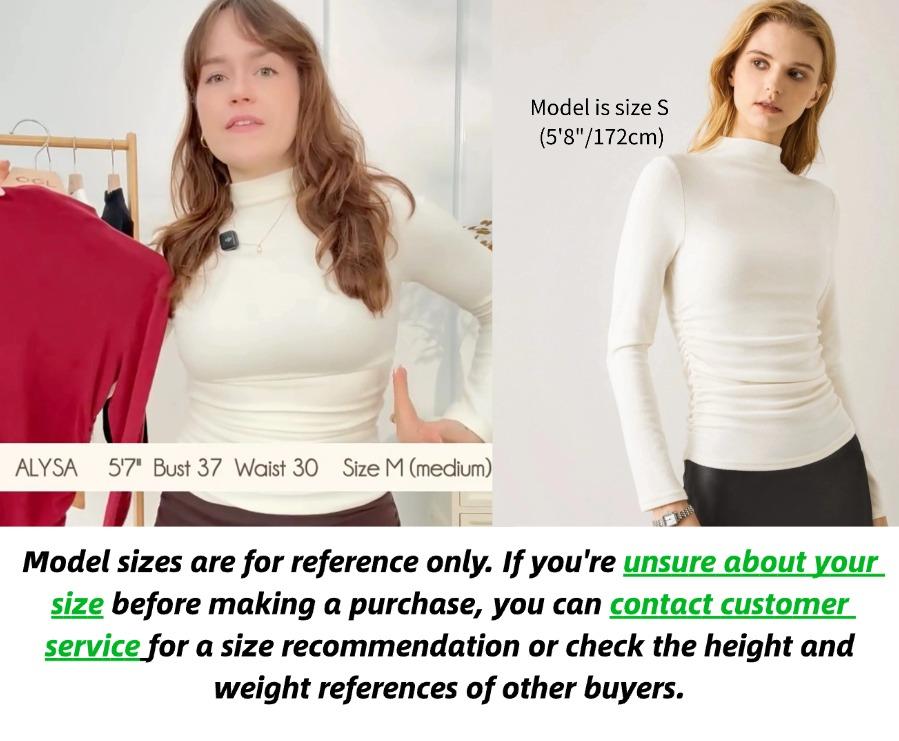 OGL Eco-Mousse Thermal Ruched Sides Tuckable Mockneck Top ProWarm 41F-59F Elegant Knit Minimalist Womenswear teacher bae outfit Clothes Clothing SpringStatements