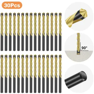 30Pcs M2 Steel Drywall Router Bits–5/32" Shank & Tip,7/8" Cutting Depth,2.4" Length,Rotary Cutter Bit,Cutting Router Bits Tools for Wood,Metal work