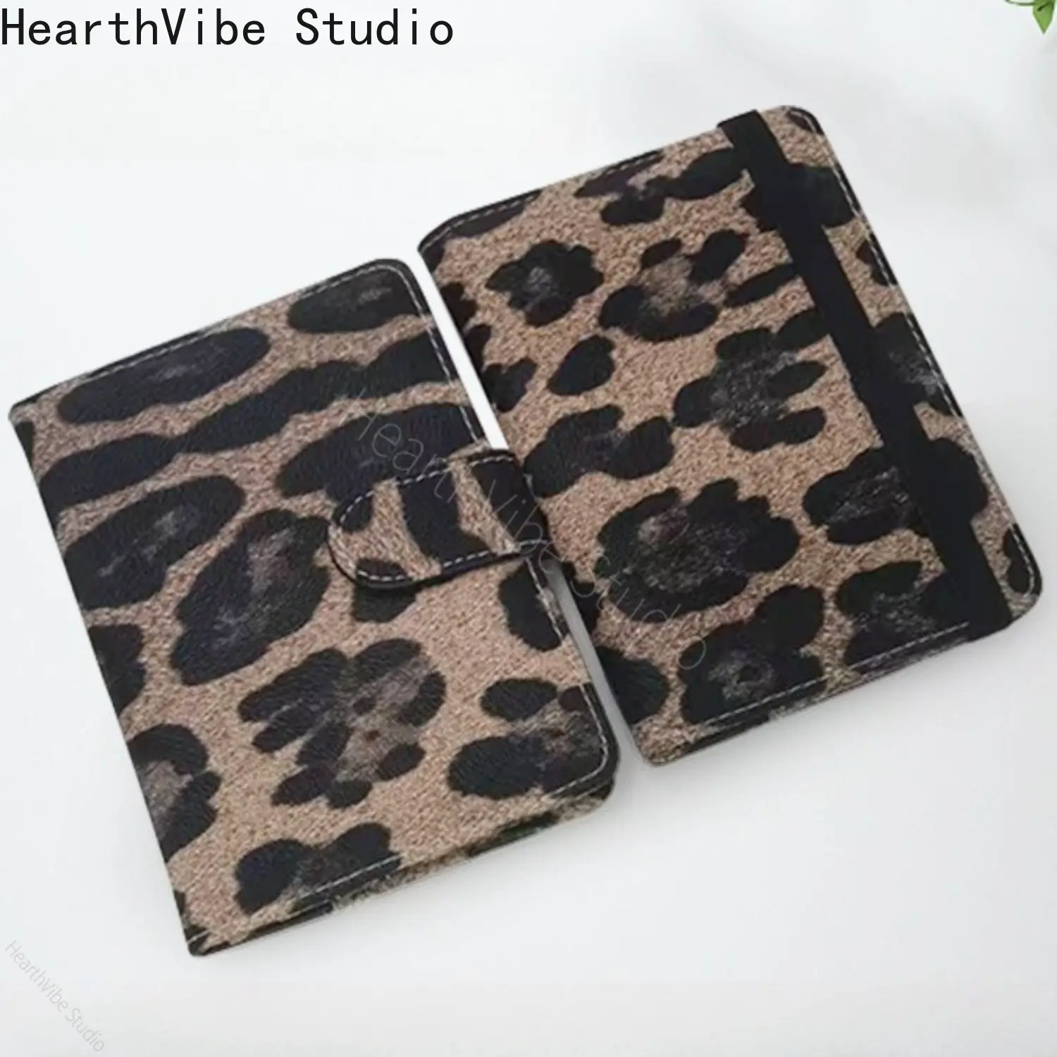 Airline Style Passport Holder, Unisex Waterproof Brown Leopard Print PU Leather Travel Wallet with Zipper and Card Slots, Airline Style Passport Holders & Covers, Card Pocket Passport Holders & Covers