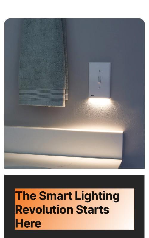 SwitchLight - Illuminated Light Switch Cover Plate, Integrated LED Nightlight by SnapPower