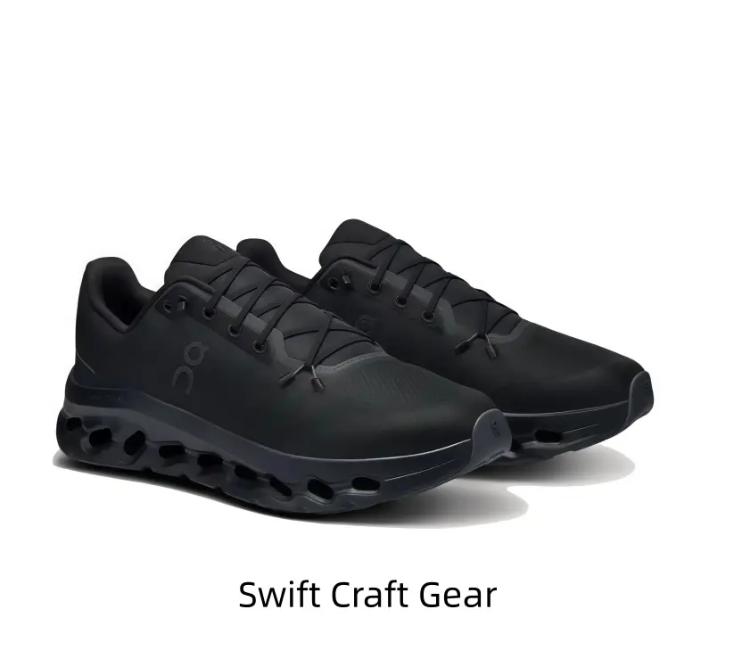 Futuristic Cloud-Like Athletic Sneakers with Unique Cut-Out Midsole for Shock Absorption