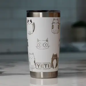 Cute Cats Custom 360 Engraved 20oz YETI Tumbler